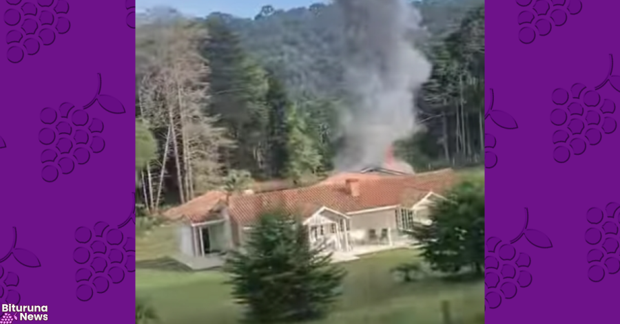 Incêndio residencial é registrado próximo ao distrito de Santana, em Cruz Machado
