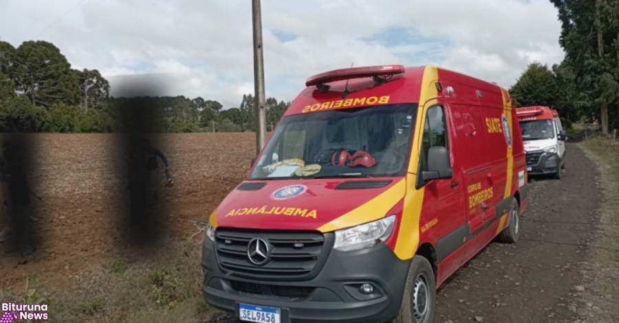 Jovem sofre choque elétrico e queda de 4 metros durante manutenção de rede de internet em São Mateus do Sul