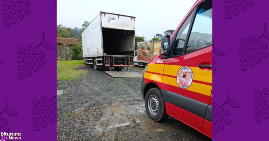Trabalhador fica ferido após ser atingido por paletes durante descarga em Porto União