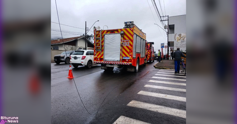 Motociclista sofre acidente em Porto União após ser derrubado por fio