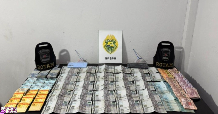 Operação integrada apreende drogas, arma e mais de R$ 44 mil em Bituruna e Pinhão