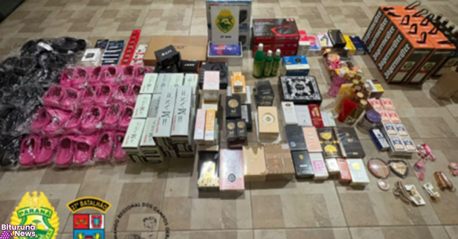 PM apreende veículo e mercadorias em situação de descaminho em União da Vitória