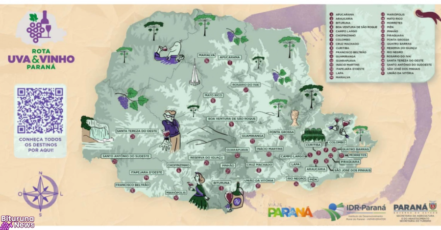 Rota da Uva & Vinho: Paraná lança circuito para impulsionar vitivinicultura e valorizar tradições