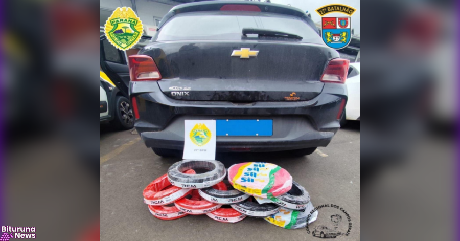 PM prende duas mulheres com carga de fios avaliada em R$ 10 mil na BR-153