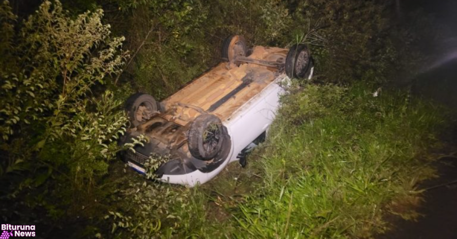 Capotamento é registrado na BR-153 na localidade de Vera Cruz, em Mallet