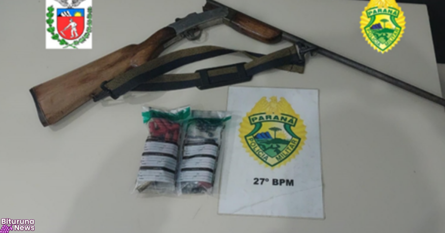 Violência doméstica em Bituruna termina com prisão e apreensão de arma de fogo na Linha Jacutinga