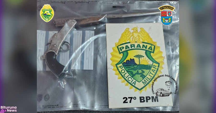 ROTAM apreende arma de fogo após suspeito fugir para mata em General Carneiro