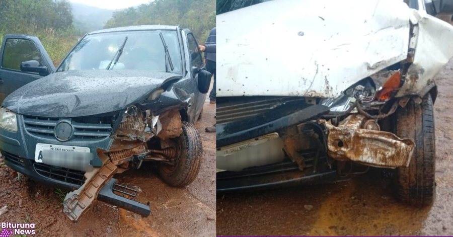 Batida no interior de Cruz Machado envolve dois carros e deixa feridos sem gravidade