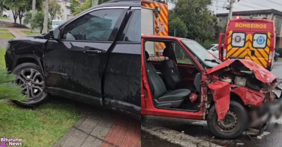 Colisão entre Fiat Uno e Jeep deixa três feridos em Porto União