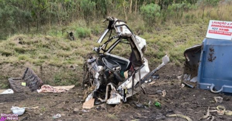 Acidente na BR-153, em General Carneiro, deixa motorista gravemente ferido