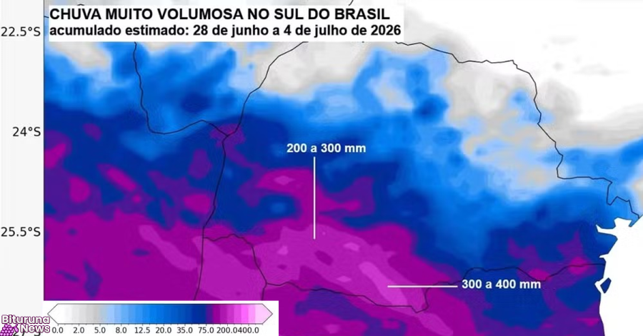 Sul do Paraná sob alerta de tempestades e risco de alagamentos