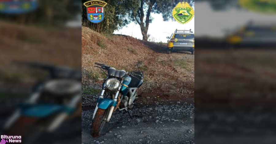 Adolescente é apreendido com maconha e moto furtada na zona rural de São Mateus do Sul
