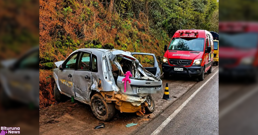 Grave acidente na BR-153 em Irani envolve veículo com placas de General Carneiro