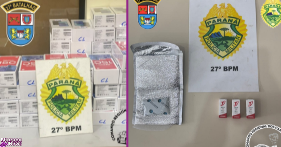 Duas ações da PM apreendem celulares contrabandeados e medicamentos sem registro em União da Vitória