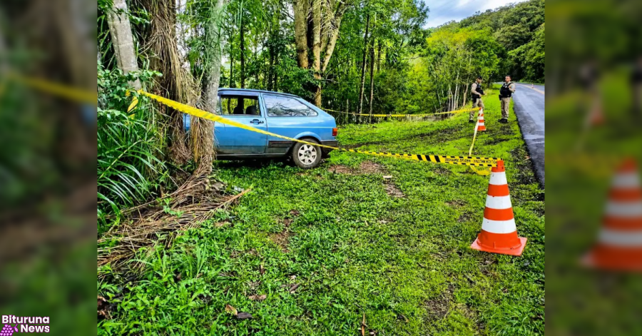 Motorista morre após saída de pista na PR-446, em Porto Vitória