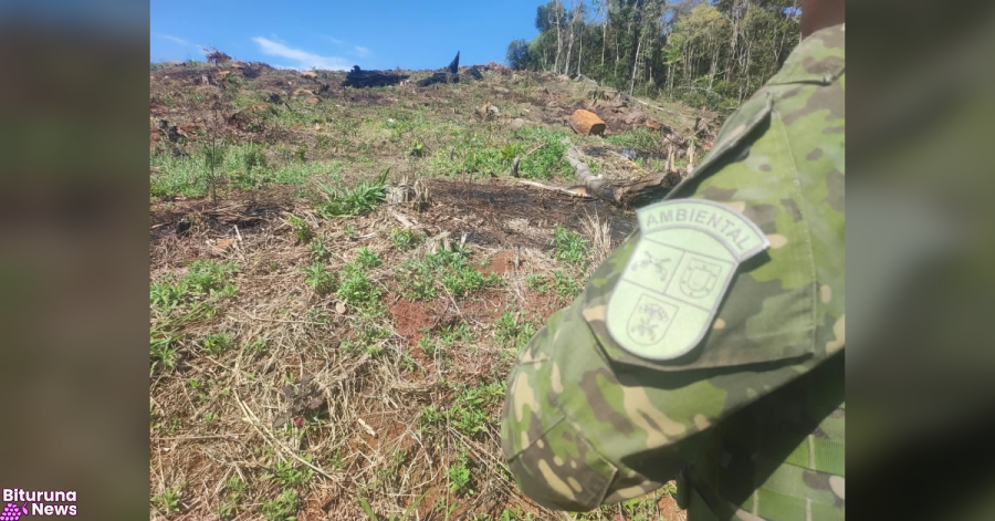 Polícia Ambiental multa proprietário em R$ 27,5 mil por destruição de mata nativa em Cruz Machado