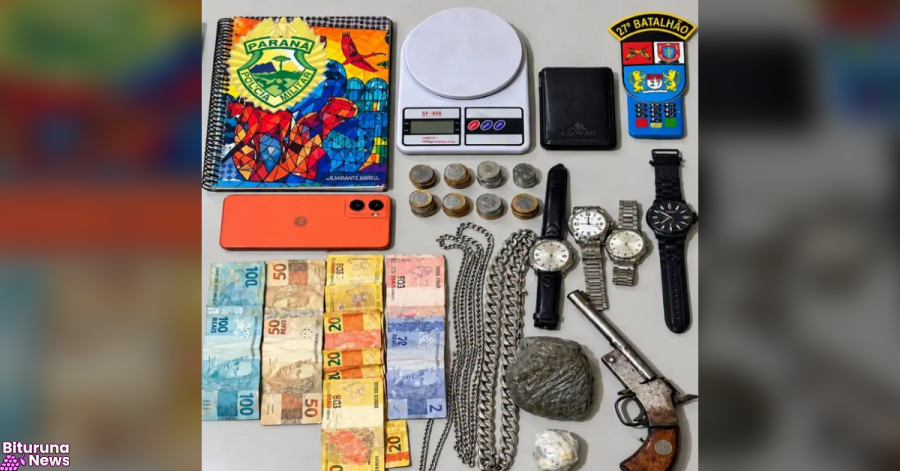 Mulher é presa por tráfico após tentar dispensar drogas e arma em Bituruna