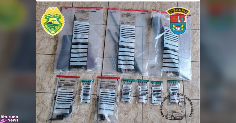 PM desmonta oficina clandestina de armas em Bituruna e prende homem em flagrante