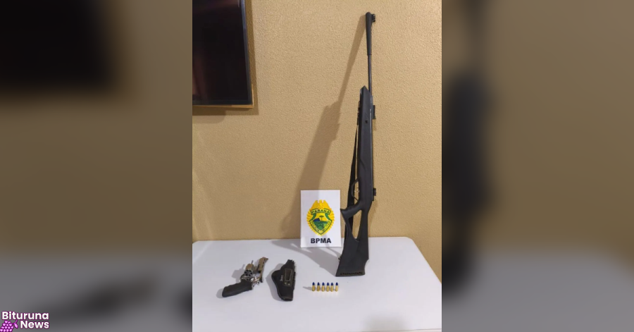 Abordagem em Pinhão termina com apreensão de revólver municiado e espingarda