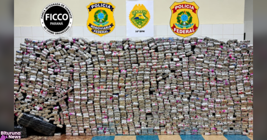 Tonelada de maconha avaliada em R$ 2 milhões é apreendida em Guarapuava